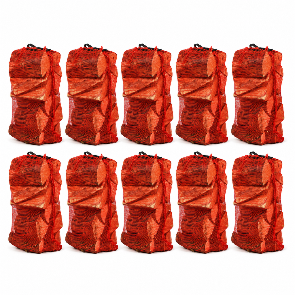 10 Net Birch Log Bundle – Premium Kiln-Dried Pizza & Firewood Logs
