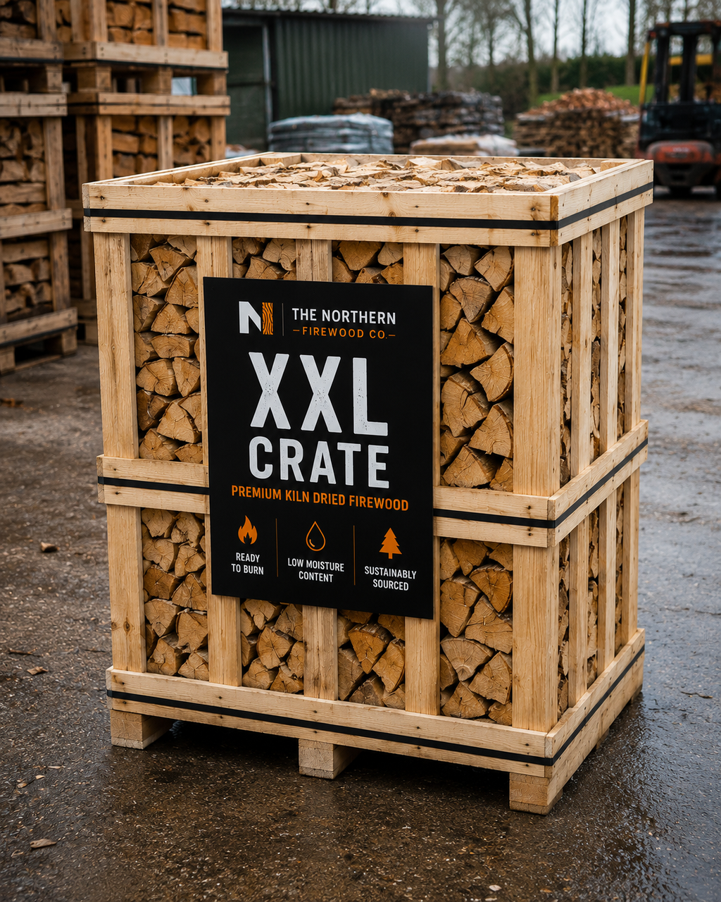 Northern Firewood XXL Crate of Ready to Burn® Kiln-Dried Hardwood Logs