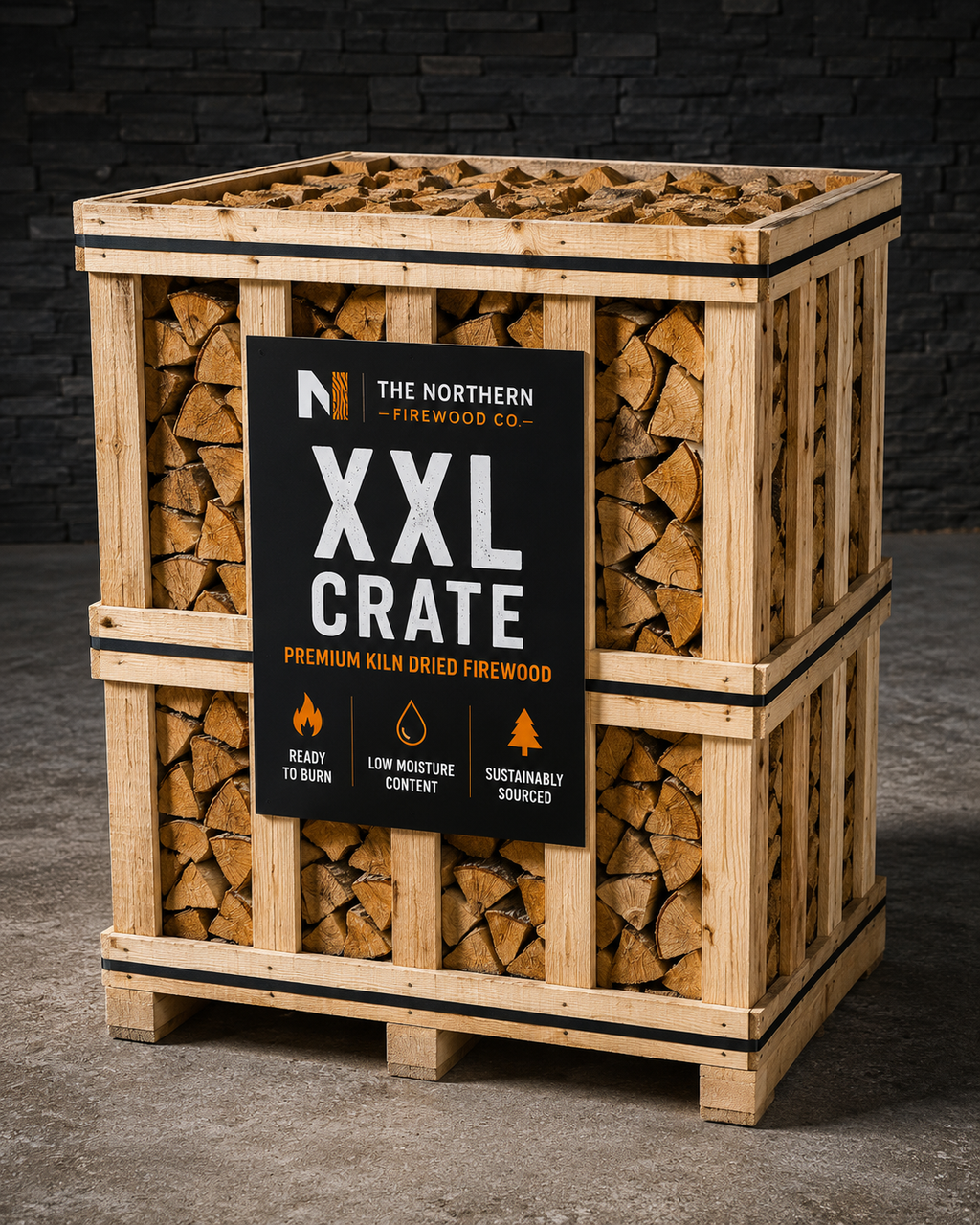 Northern Firewood XXL Crate of Ready to Burn® Kiln-Dried Hardwood Logs